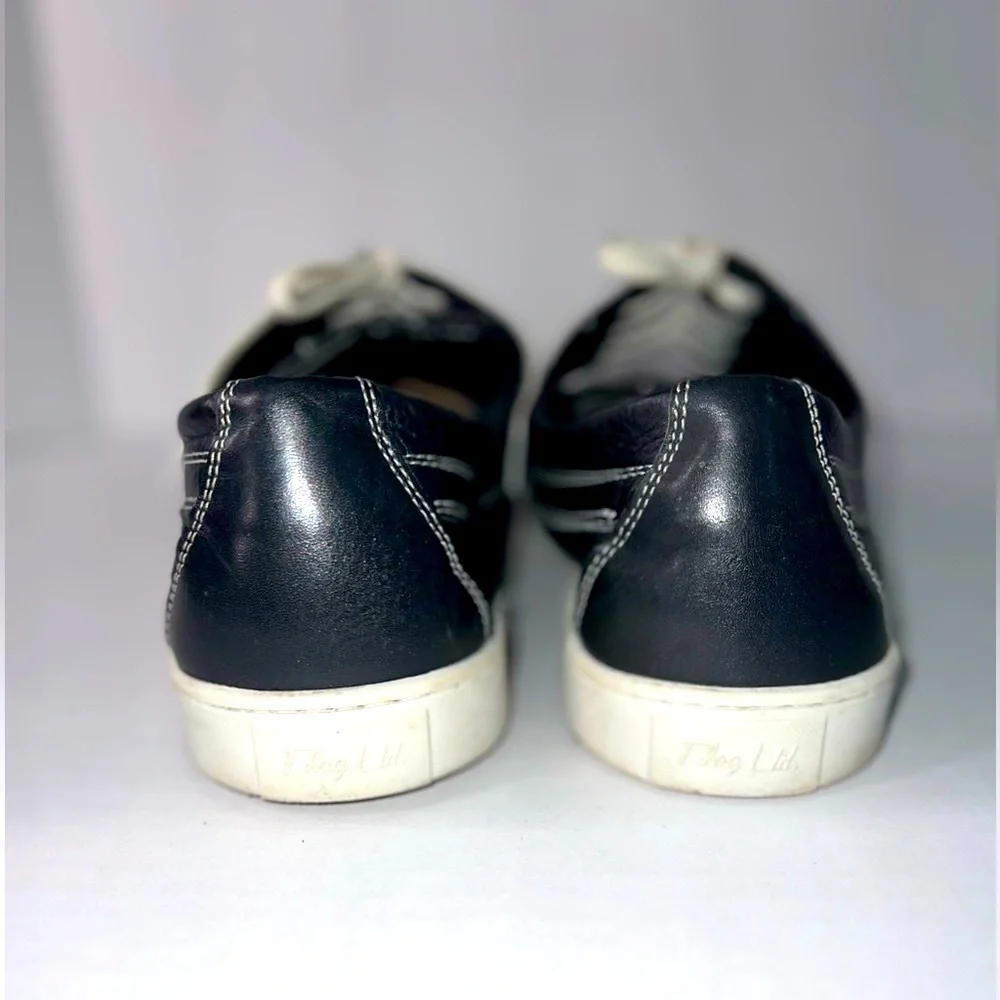 Flag Ltd Black Napa Leather Loafers Men’s Size 13